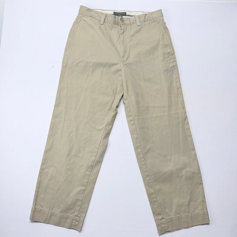 Banana Republic Emerson Chino Pants Mens 34x30 Khaki Tan Straight Leg Cotton